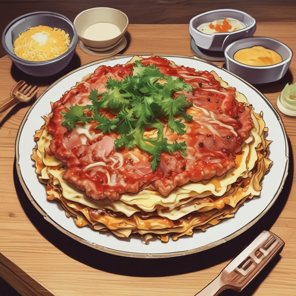 Delicious okonomiyaki